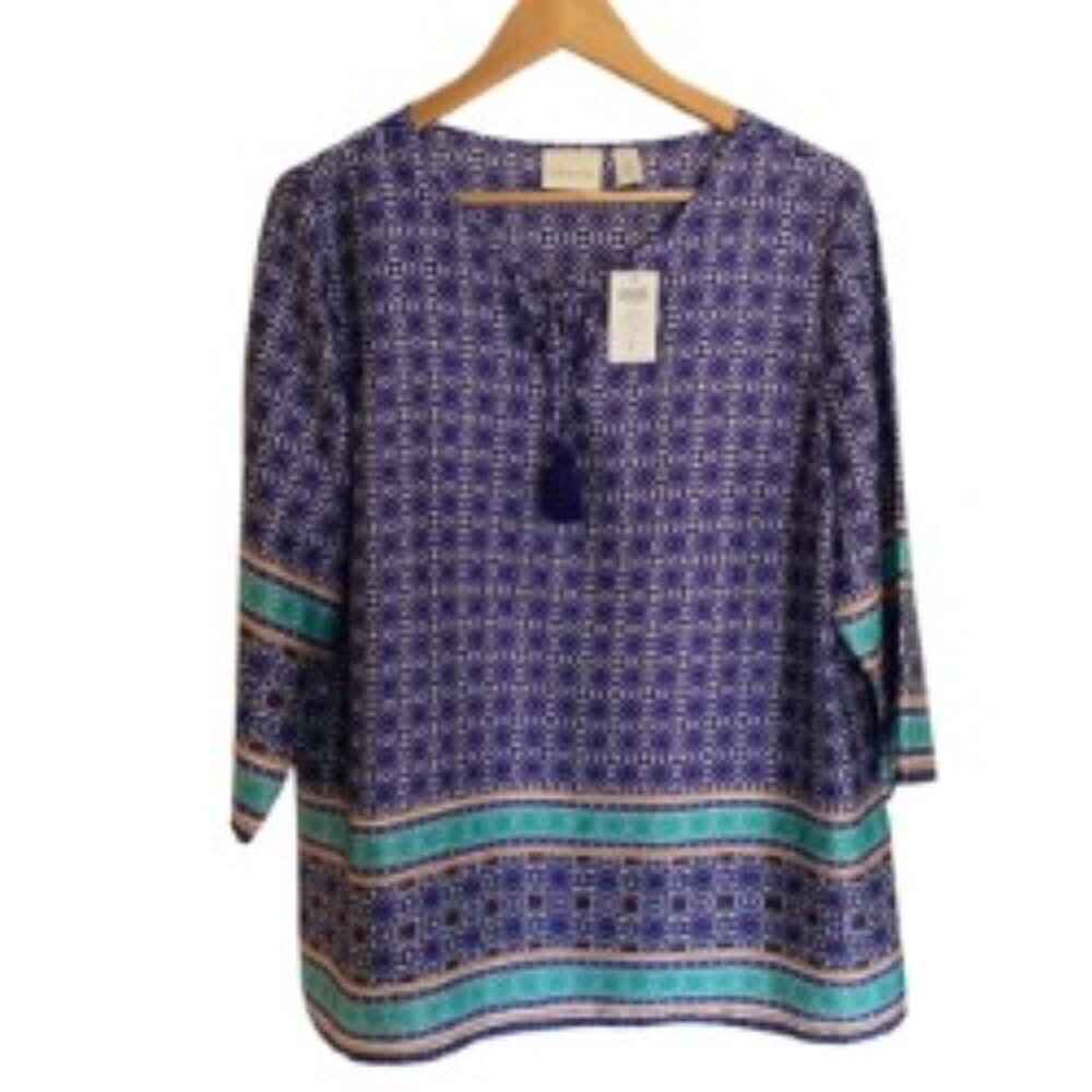 NWT Chico's Whimsy Popover Top Large
